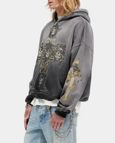 Represent x Guns N' Roses Men's Cross Zip Through Hoodie | Thumbnail 7
