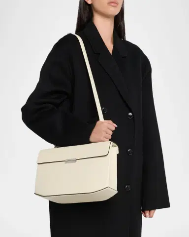 TOTEME Geometric Grain Leather Top-Handle Bag | Thumbnail 2 TOTEME Geometric Grain Leather Top-Handle Bag | Thumbnail 2