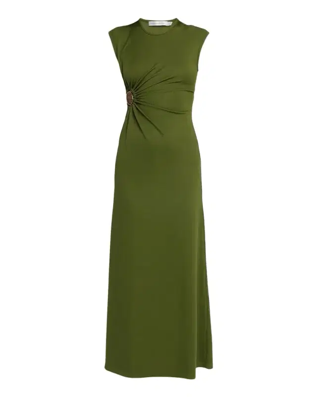 Mineral Stone Ruched Jersey Dress