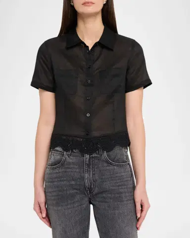 FRAME The Embroidered Seaside Shirt | Thumbnail 3 FRAME The Embroidered Seaside Shirt | Thumbnail 3