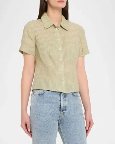 FRAME The Linen Seaside Shirt | Thumbnail 4 FRAME The Linen Seaside Shirt | Thumbnail 4