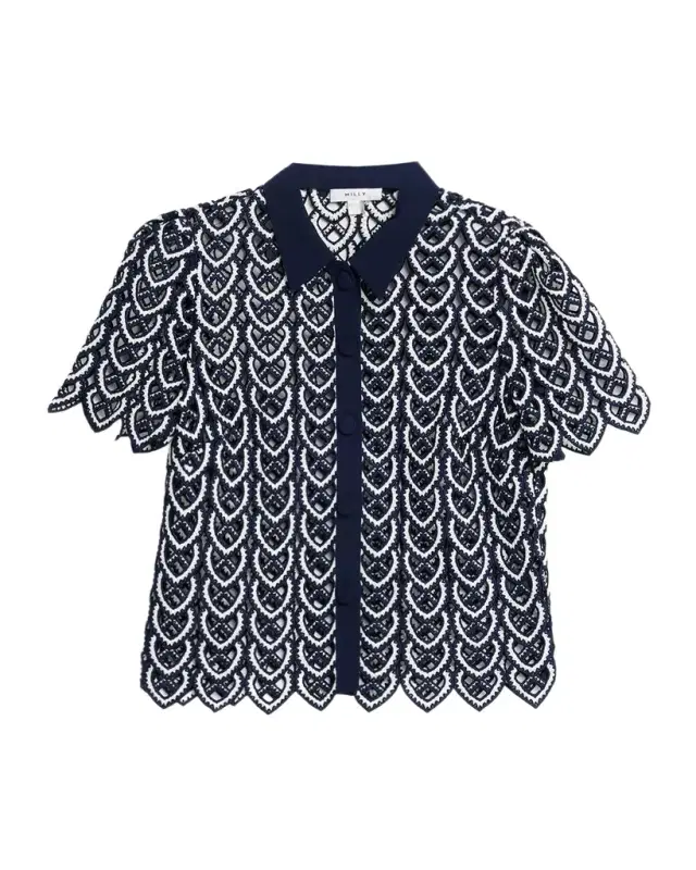 Addison Collared Lace Top