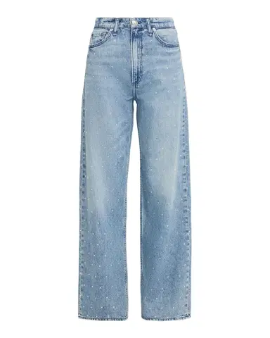 rag & bone Featherweight Logan Embellished Mid-Rise Wide Jeans | Thumbnail 1 rag & bone Featherweight Logan Embellished Mid-Rise Wide Jeans | Thumbnail 1