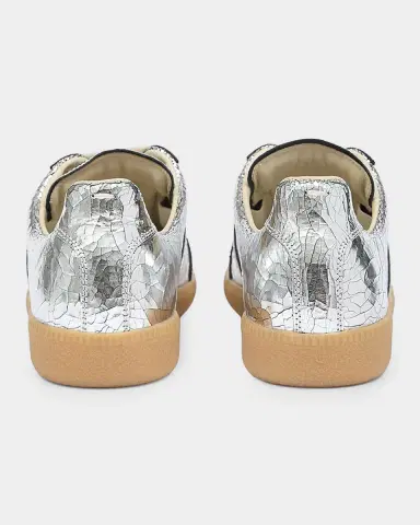 Maison Margiela XO Replica Metallic Leather Low-Top Sneakers | Thumbnail 2