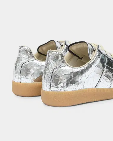Maison Margiela XO Replica Metallic Leather Low-Top Sneakers | Thumbnail 6