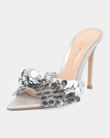 Gianvito Rossi 85mm Sequined Suede Mule Sandals | Thumbnail 3 Gianvito Rossi 85mm Sequined Suede Mule Sandals | Thumbnail 3