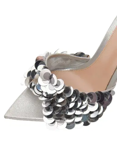 Gianvito Rossi 85mm Sequined Suede Mule Sandals | Thumbnail 1 Gianvito Rossi 85mm Sequined Suede Mule Sandals | Thumbnail 1