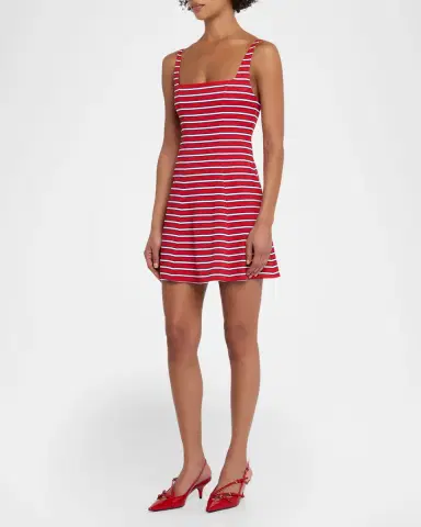 ALICE + OLIVIA Julia Striped Mini Dress | Thumbnail 4