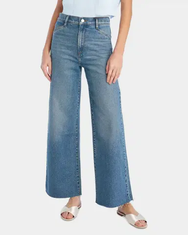 Favorite Daughter The Mischa Super High-Rise Wide Cropped Jeans | Thumbnail 3