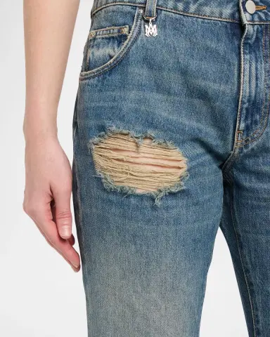 Amiri Slash Distressed Bootcut-Leg Jeans | Thumbnail 4
