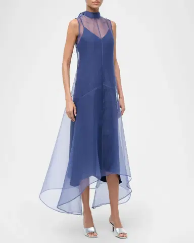 Staud Auden Organza High-Low Dress | Thumbnail 3 Staud Auden Organza High-Low Dress | Thumbnail 3