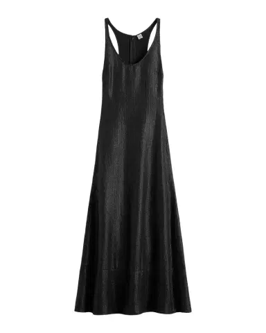 TOTEME Sculpted Shimmering Cotton Midi Tank Dress | Thumbnail 1