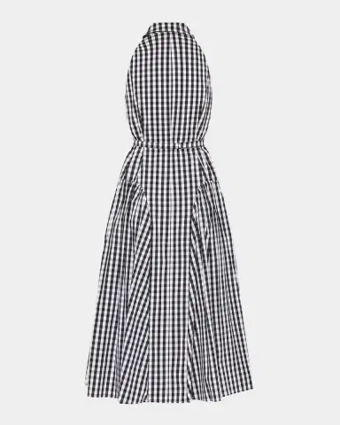Milly Maxine Gingham-Print Halter Midi Dress | Thumbnail 3
