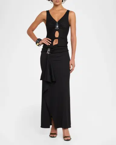 Christopher Esber Crystal Pendant Cascade Skirt | Thumbnail 2