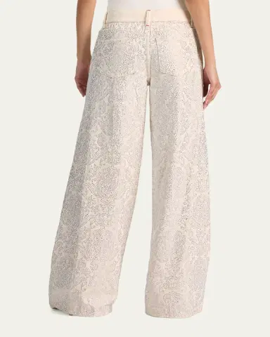 Alice + Olivia Amazing Embellished Wide-Leg Jeans | Thumbnail 3 Alice + Olivia Amazing Embellished Wide-Leg Jeans | Thumbnail 3
