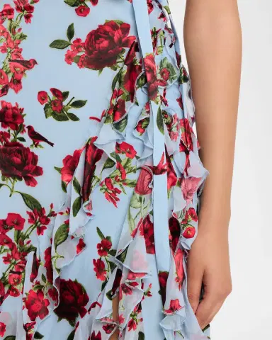 ALICE + OLIVIA Kristen Ruffle Wrap Maxi Dress | Thumbnail 4 ALICE + OLIVIA Kristen Ruffle Wrap Maxi Dress | Thumbnail 4