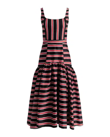 ALICE + OLIVIA Diana Striped Structured Midi Dress | Thumbnail 1