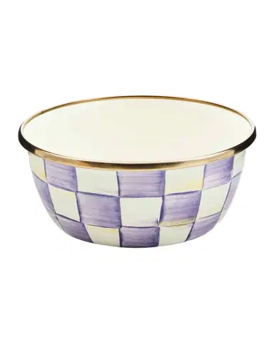 MacKenzie-Childs Violet Check Pinch Bowl | Thumbnail 1