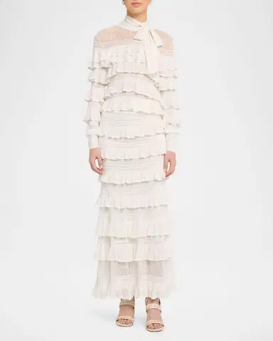 Zimmermann Luna Lace Ruffled Maxi Skirt | Thumbnail 2