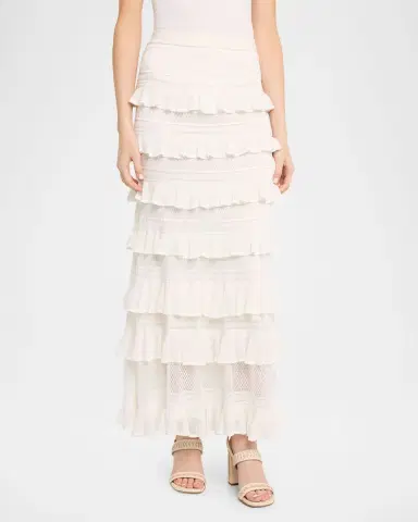 Zimmermann Luna Lace Ruffled Maxi Skirt | Thumbnail 4