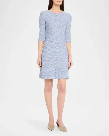 Misook Button-Down Knit Mini Dress | Thumbnail 3 Misook Button-Down Knit Mini Dress | Thumbnail 3