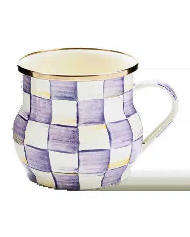 MacKenzie-Childs Violet Check Mug, 16 oz. | Thumbnail 2