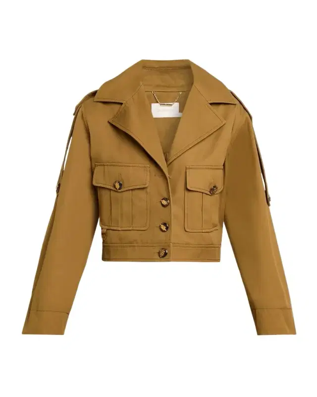 Luna Drill Cropped Cargo Jacket