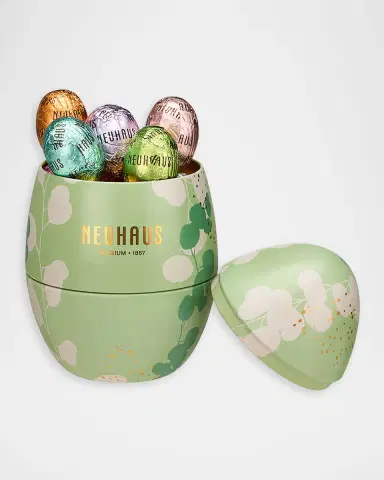 Neuhaus Chocolate Chocolate Easter Eggs in Metal Egg, 18 Pieces | Thumbnail 2