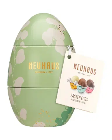 Neuhaus Chocolate Chocolate Easter Eggs in Metal Egg, 18 Pieces | Thumbnail 1