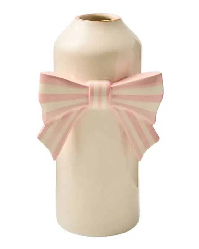MacKenzie-Childs Rosy Bow 10" Vase