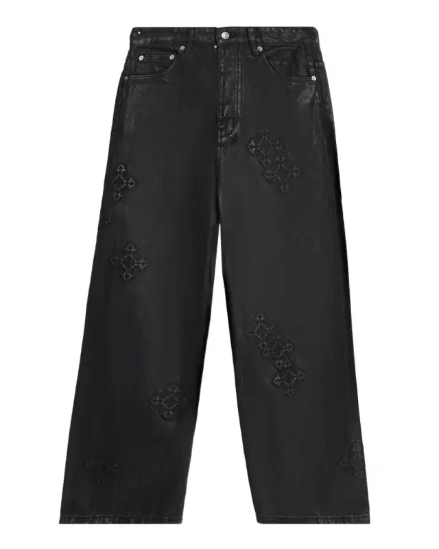 Men 's Maxx Black Denim Straight-Leg Jeans