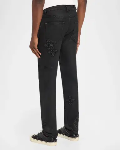 Ksubi Men's Chitch Backstage Stardom Embroidered Black Denim Jeans | Thumbnail 3 Ksubi Men's Chitch Backstage Stardom Embroidered Black Denim Jeans | Thumbnail 3