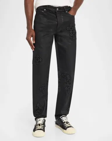 Ksubi Men's Chitch Backstage Stardom Embroidered Black Denim Jeans | Thumbnail 4 Ksubi Men's Chitch Backstage Stardom Embroidered Black Denim Jeans | Thumbnail 4