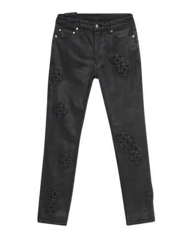 Ksubi Men's Chitch Backstage Stardom Embroidered Black Denim Jeans | Thumbnail 1 Ksubi Men's Chitch Backstage Stardom Embroidered Black Denim Jeans | Thumbnail 1