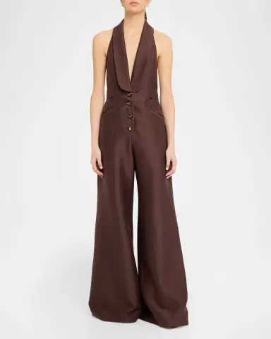 Zimmermann Alchemy Wide-Leg Tuxedo Jumpsuit | Thumbnail 2 Zimmermann Alchemy Wide-Leg Tuxedo Jumpsuit | Thumbnail 2