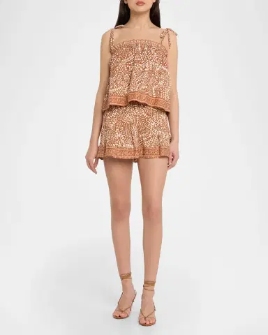 Ramy Brook Quinn Printed Pleat Mini Shorts | Thumbnail 2 Ramy Brook Quinn Printed Pleat Mini Shorts | Thumbnail 2