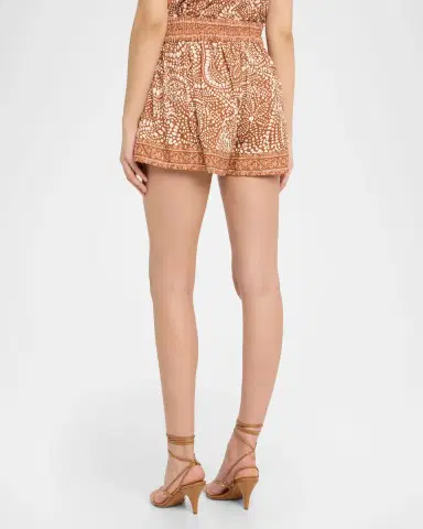 Ramy Brook Quinn Printed Pleat Mini Shorts | Thumbnail 3 Ramy Brook Quinn Printed Pleat Mini Shorts | Thumbnail 3
