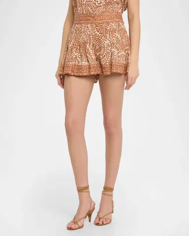 Ramy Brook Quinn Printed Pleat Mini Shorts | Thumbnail 4 Ramy Brook Quinn Printed Pleat Mini Shorts | Thumbnail 4