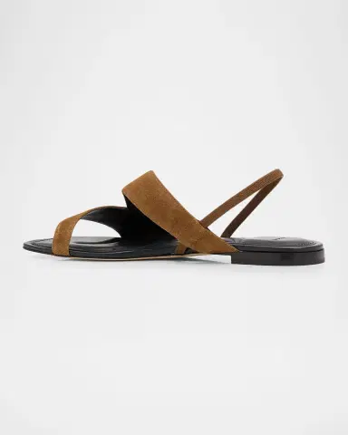 Vince Parker Suede Flat Slingback Sandals | Thumbnail 2