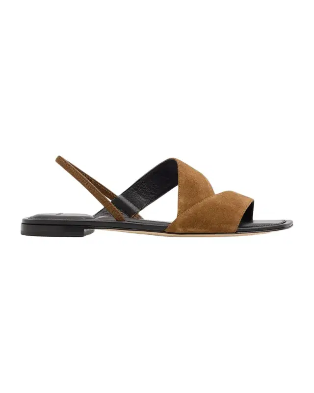 Parker Suede Flat Slingback Sandals