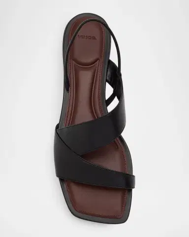 Vince Parker Leather Flat Slingback Sandals | Thumbnail 6 Vince Parker Leather Flat Slingback Sandals | Thumbnail 6