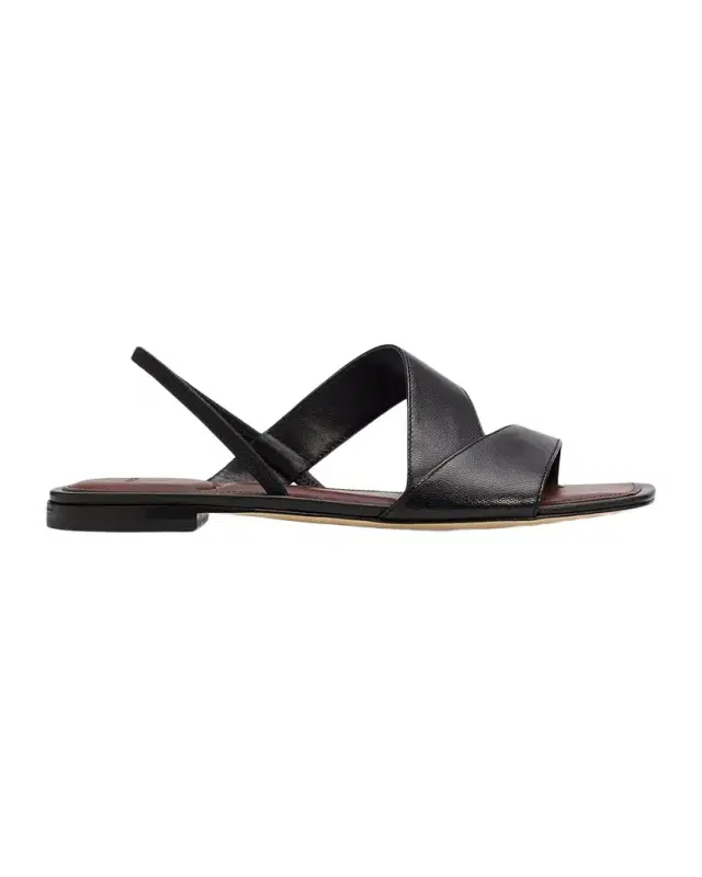 Parker Leather Flat Slingback Sandals