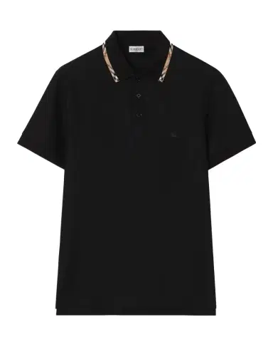 Burberry Men's Slim Fit Check-Placket Pique Polo Shirt | Thumbnail 1 Burberry Men's Slim Fit Check-Placket Pique Polo Shirt | Thumbnail 1