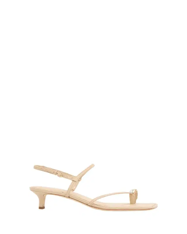 Vince 40mm Polli Leather Kitten-Heel Sandals