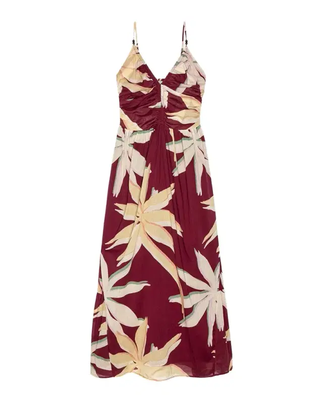 Palm Cotton Maxi Dress