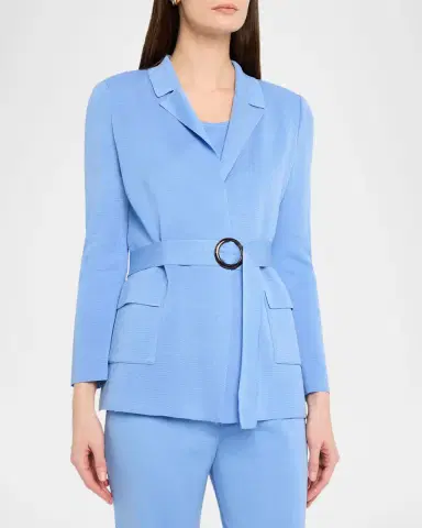 Misook Belted Wrap-Front Knit Jacket | Thumbnail 4 Misook Belted Wrap-Front Knit Jacket | Thumbnail 4