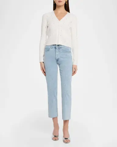 Generation Love Lili Crystal Embellished Rib-Knit Cardigan | Thumbnail 2