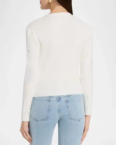 Generation Love Lili Crystal Embellished Rib-Knit Cardigan | Thumbnail 3