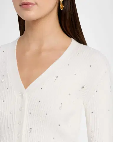 Generation Love Lili Crystal Embellished Rib-Knit Cardigan | Thumbnail 5