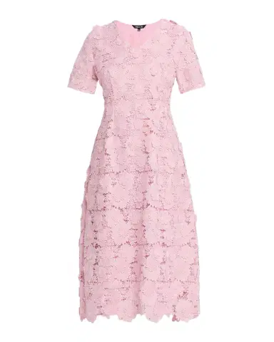 Misook Scalloped A-Line Floral Lace Midi Dress | Thumbnail 1